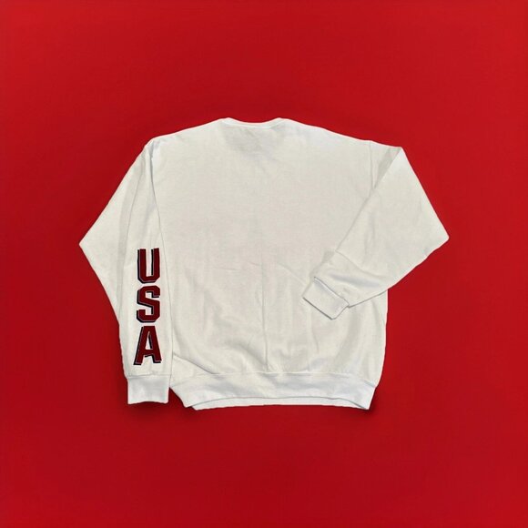 Looney Tunes x Team USA Olympics Sweatshirt Mens Large 2024 Paris Olympics White - Picture 2 of 2